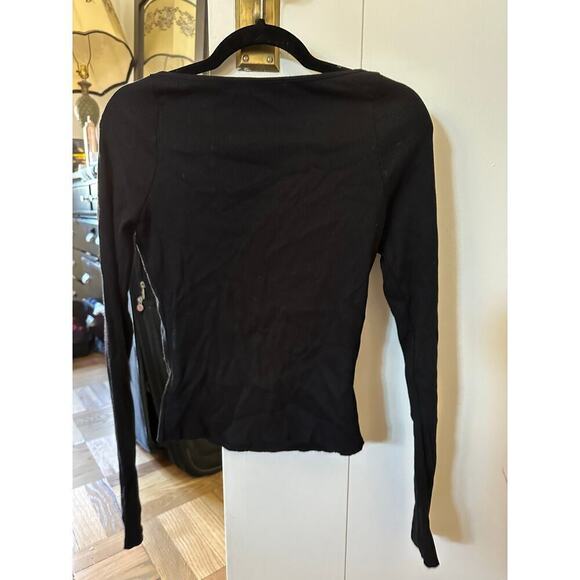 The Range, Mass Keyhole Square Neck Rib Top, Size L - Picture 3 of 5